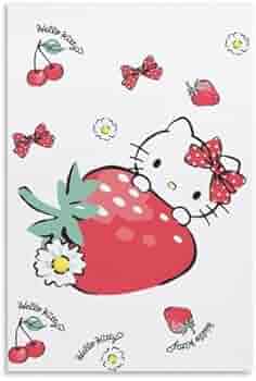 Amazon.co.jp: ハローキティ いちご アートポスター 飾り絵 かわいい